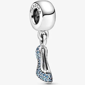 PANDORA Disney Cinderella’s Blue Glass Slipper Charm 791470CFL